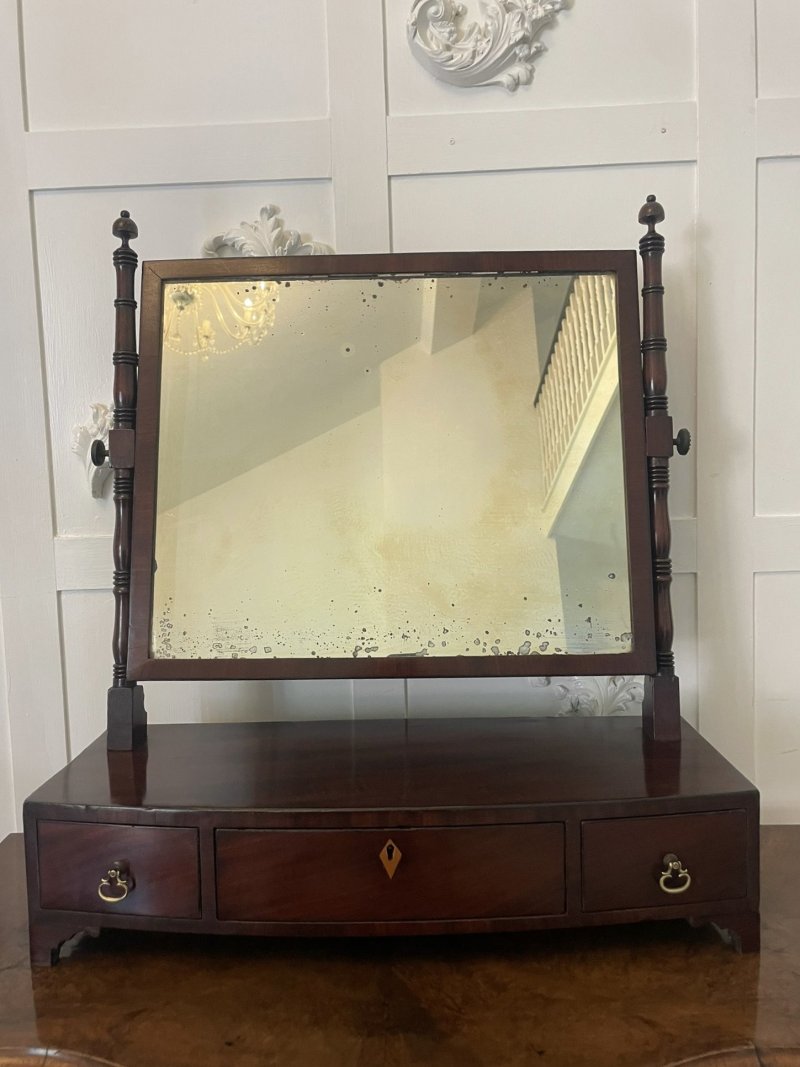 Antique George III Mahogany Dressing Table Mirror